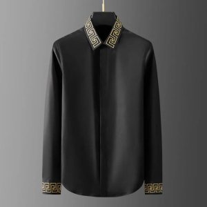 2025 New Summer Men’s Long Sleeve Shirt Autumn Tide Brand Collar Cuff Embroidery Non-iron Fashion Personality High Quality Shirt
