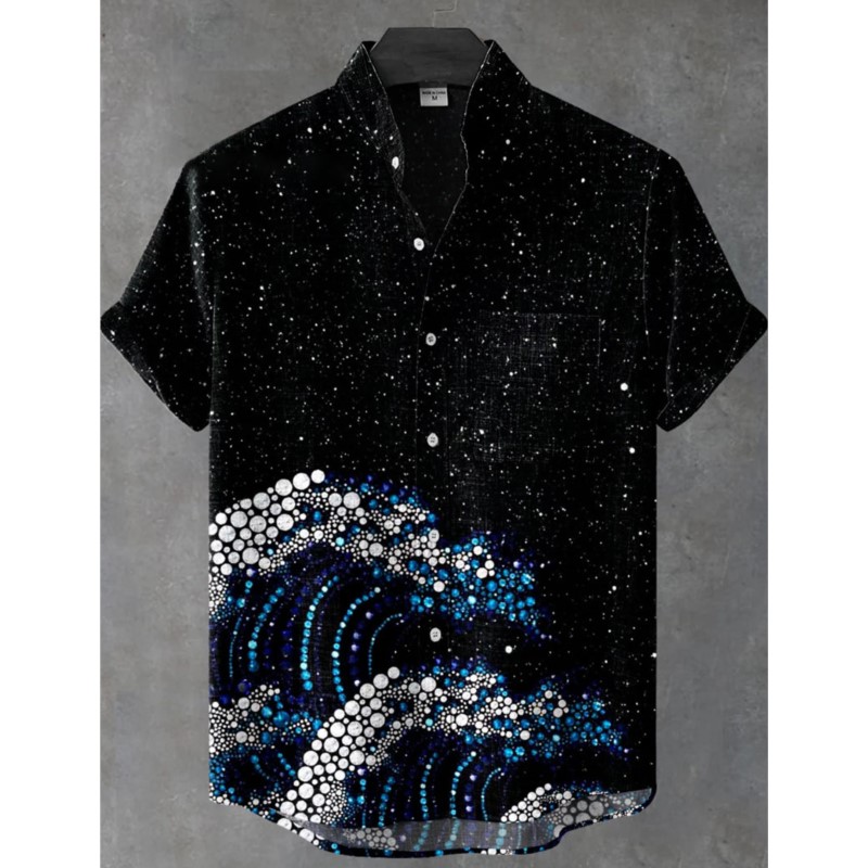 Men's Hawaiian Shirt Summer Loose Breathable Short Sleeved Harajuku Slim Fit Formal Top Printed Retro Shirt Roupas Masculinas