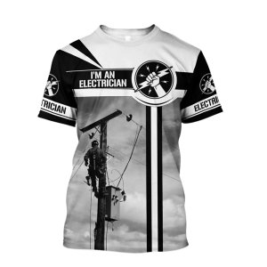 Fashion 3D Print T-Shirt For Men Electrician Uniform Leisure O-neck Oversized Tshirts Vintage Male Harajuku Short Sleeve Tops