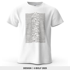 Cat Wave Art Creative Printed Men’s T-Shirt 100% Cotton Oversized Artistic Graphic Tees for Women Tops Tees Streetwear